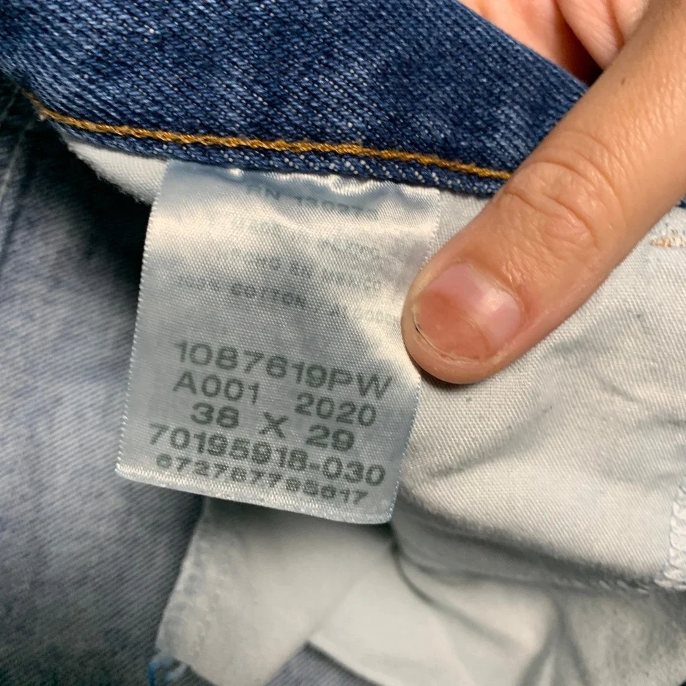 Rustler Jeans Mens 38x29 Blue Denim Relaxed Fit Faded Medium Wash Straight Leg